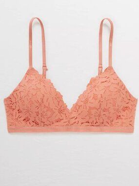 Aerie Real Happy Wireless Lightly Lined Lace Bra